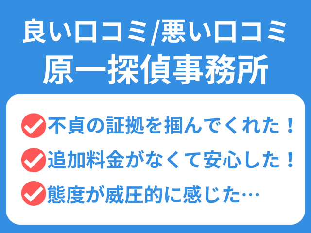 原一探偵事務所　口コミ